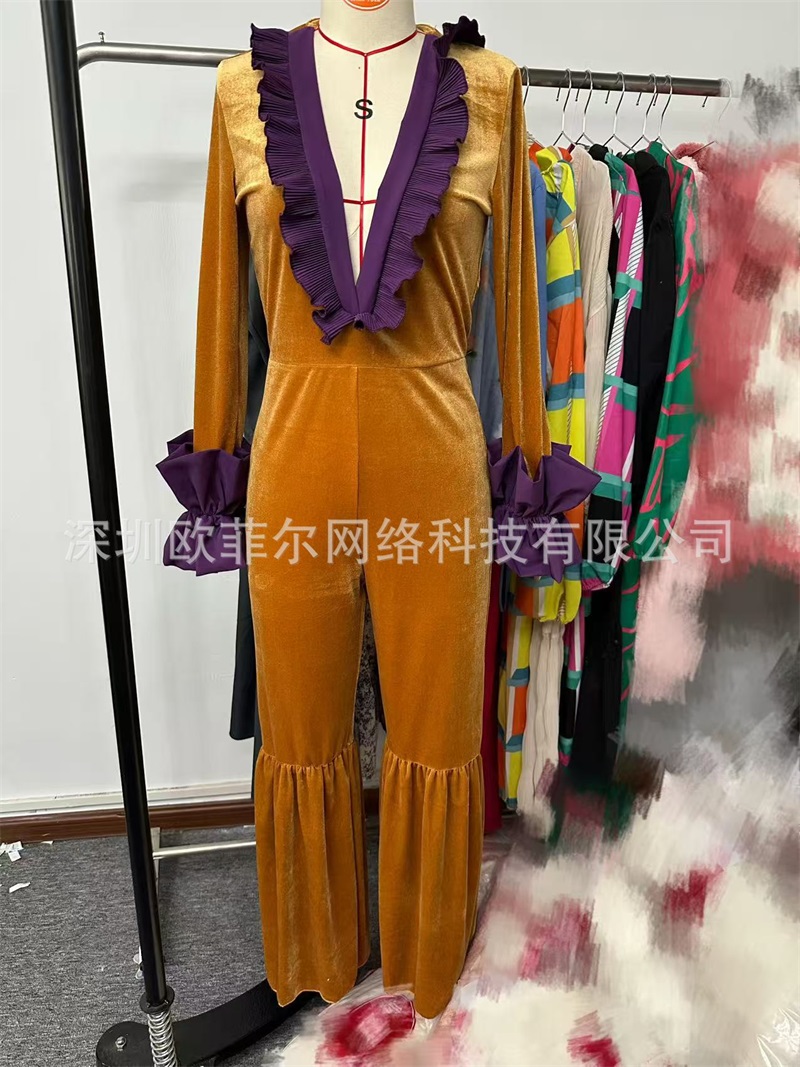 Yellow Purple Velvet Women Jum - Yellow Formal Wear Women avaliação e preço